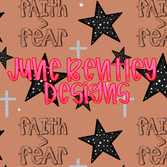 Faith > fear seamless digital file