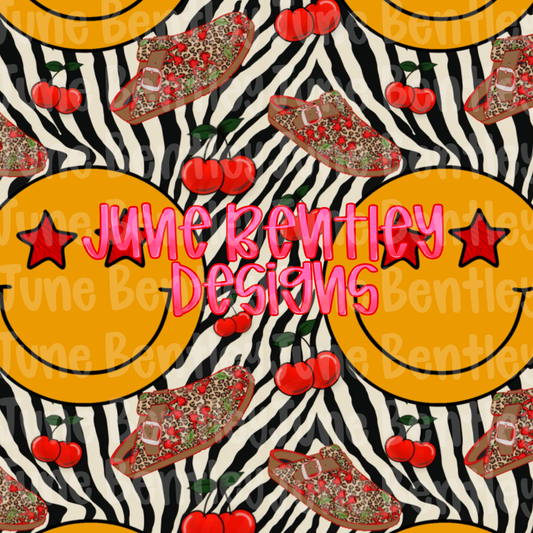 Zebra smiley Birkenstock seamless file
