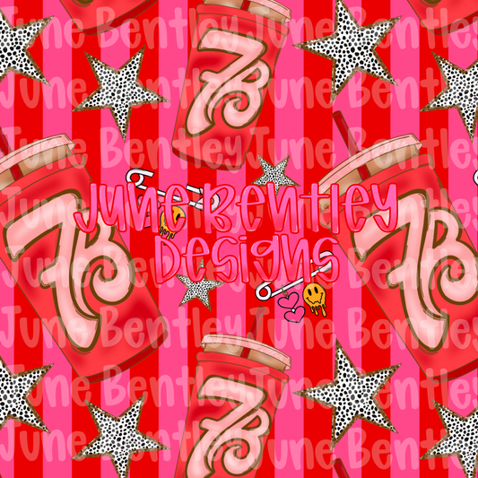 Stripe & Dalmation star 7b seamless file