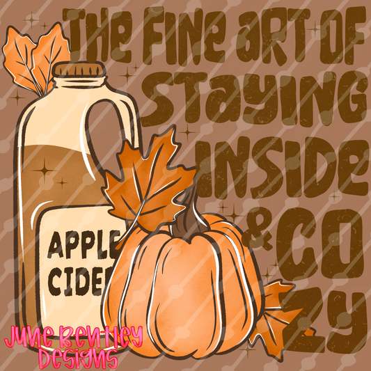The fine art of staying inside and cozy digital download