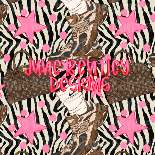 Boujee Zebra print new balance seamless file