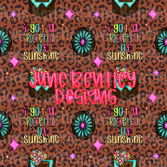 I got a pocketful of sunshine seamless digital download