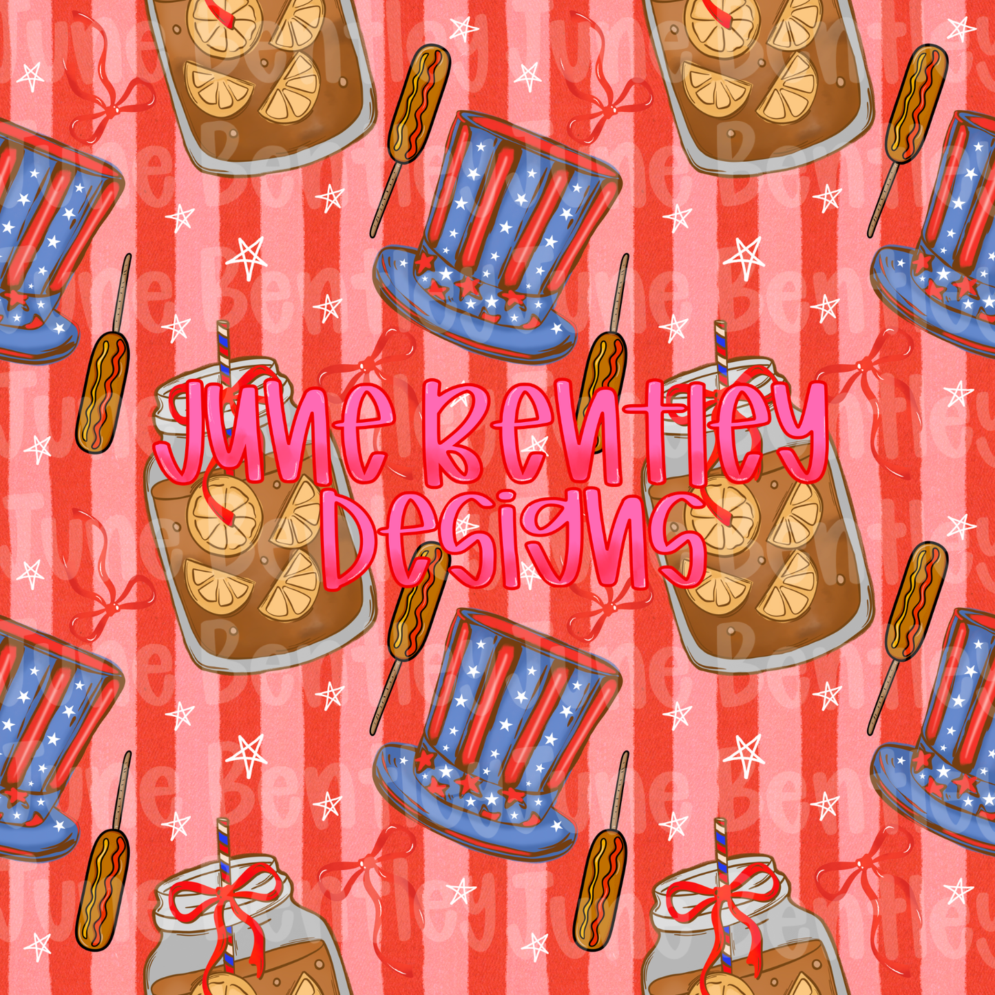 Stripe southern Independence Day seamless file
