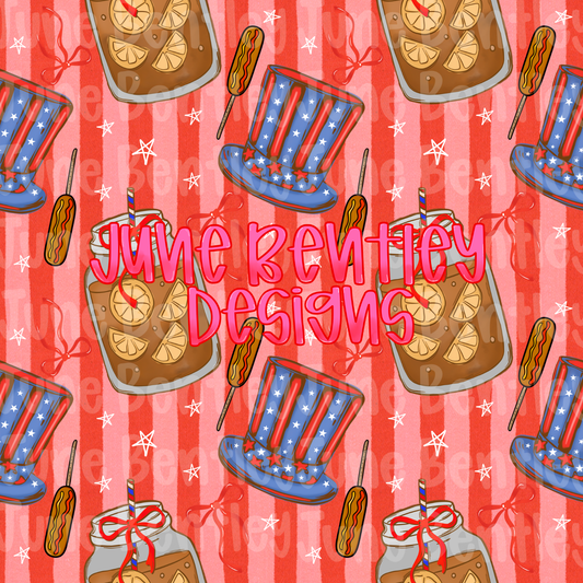 Stripe southern Independence Day seamless file