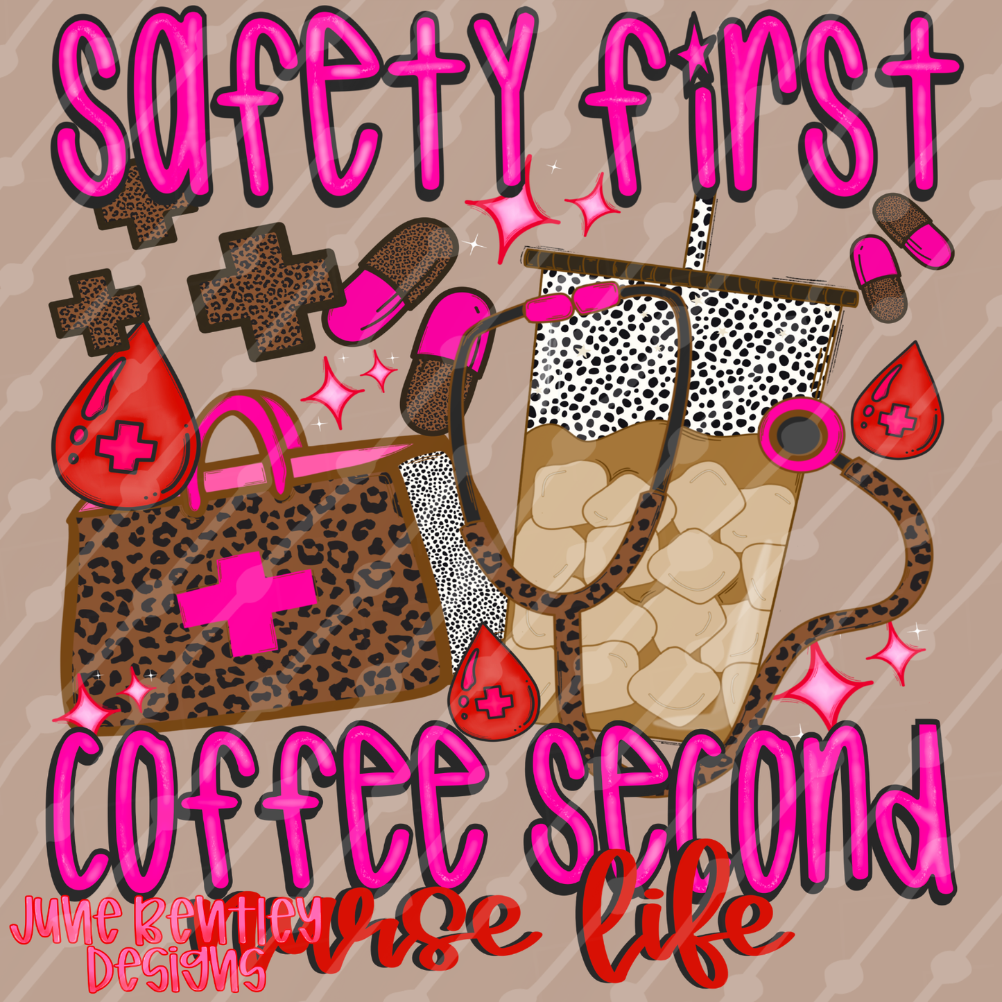 Safety first coffee second digital download
