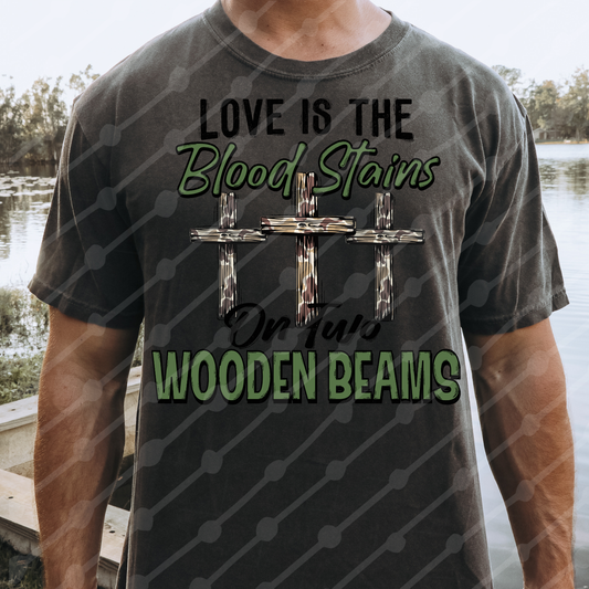 Love is the blood stains on two wooden beams digital download