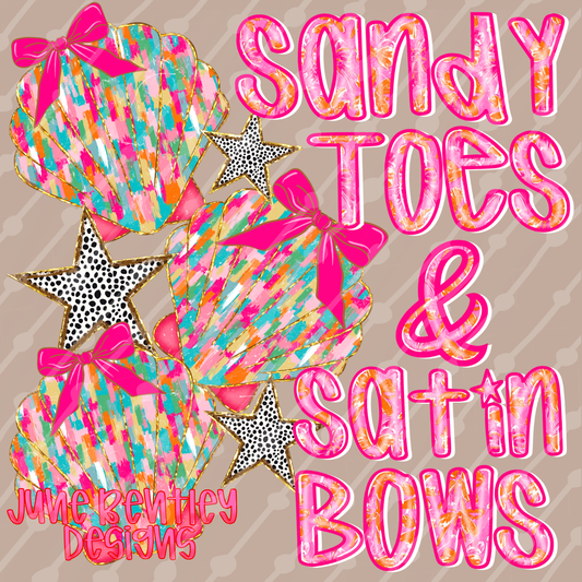 Sandy toes and satin bows digital download