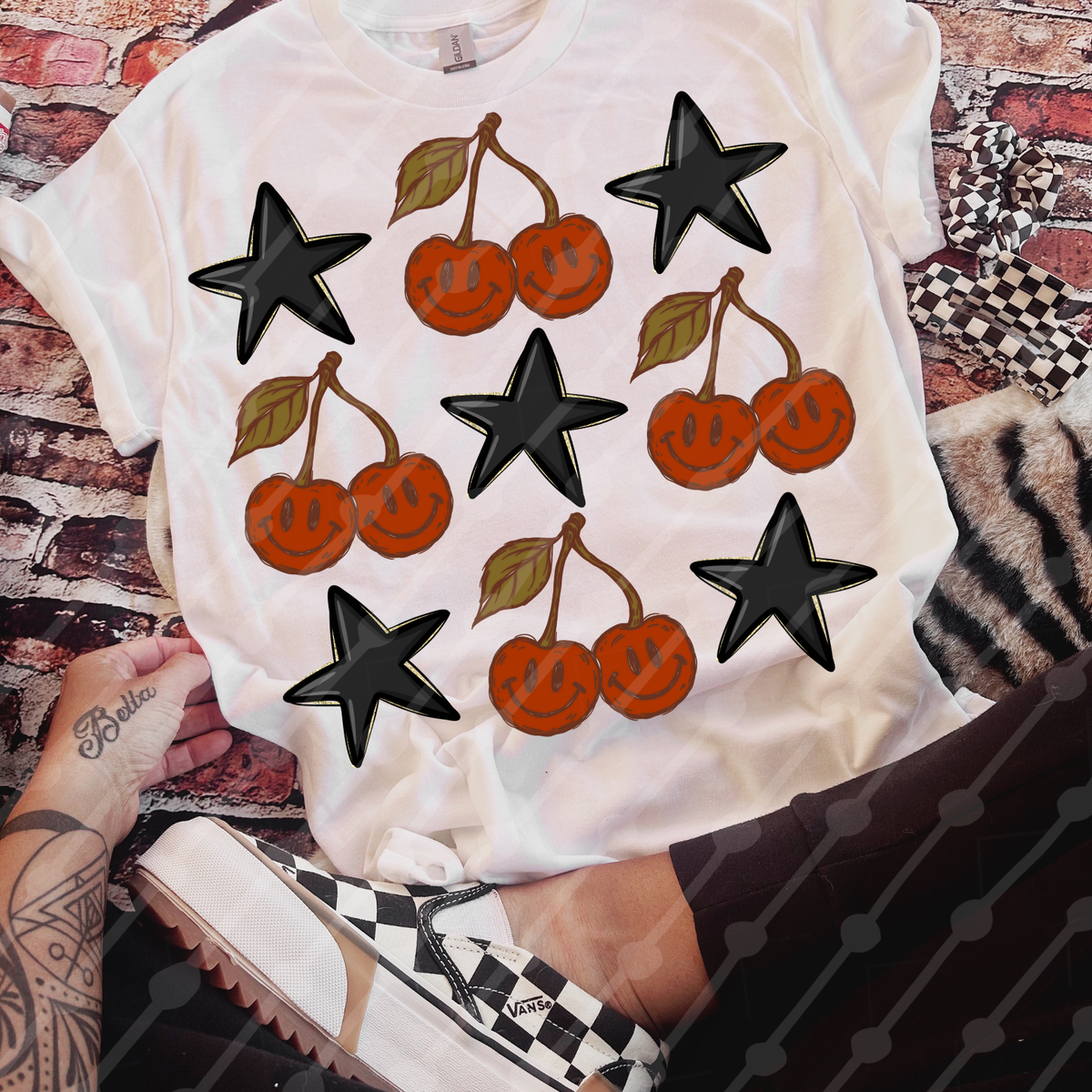 Cherries and stars digital download